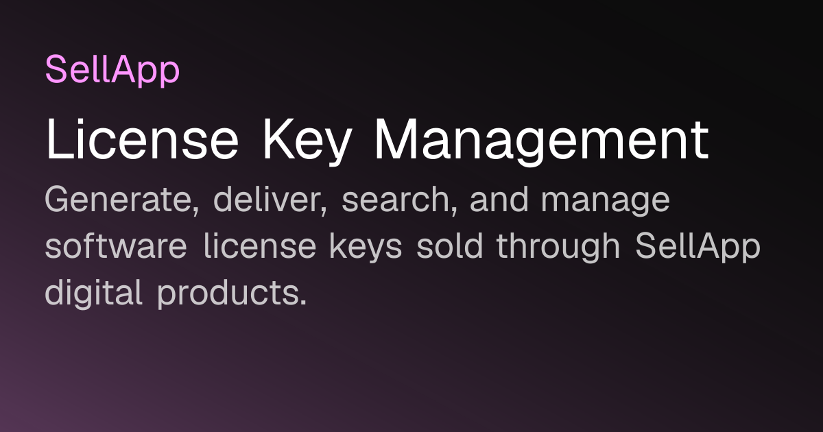 License Key Management