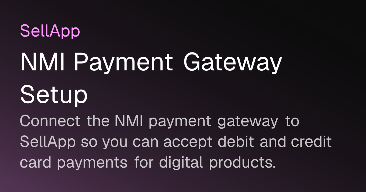 Nmi R49 NMI Payment Gateway Setup