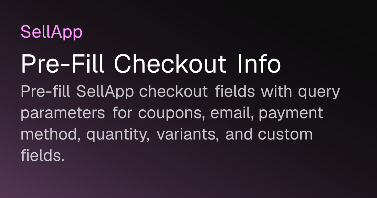 Check Pre Fill Pre-Fill Checkout Info